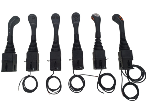 Indemar Kreuzschalthebel, Kreuzsteuerhebel Joystick Griff mit ISO Plakette, Bedienungshebel kpl. mit und ohne Taster