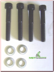 4 Zylinderschrauben, Zylinder Befestigungsset M8 165ccm 4,4kW (6PS Motor) mit U-Scheiben