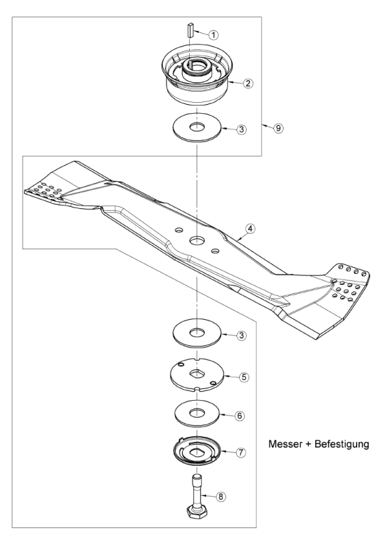 Keil / Passfeder zur Messerbefestigung (Messerträger) auf der Kurbelwelle AS-Motor AS Mäher