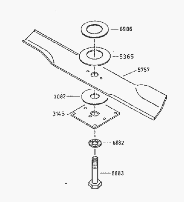Zollschraube Messerschraube für Messer AS-Motor Allmäher B&S, Kawasaki