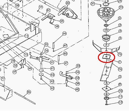 Messerführung AS Mulchmeister 84, 84LB, 84LB2, 102