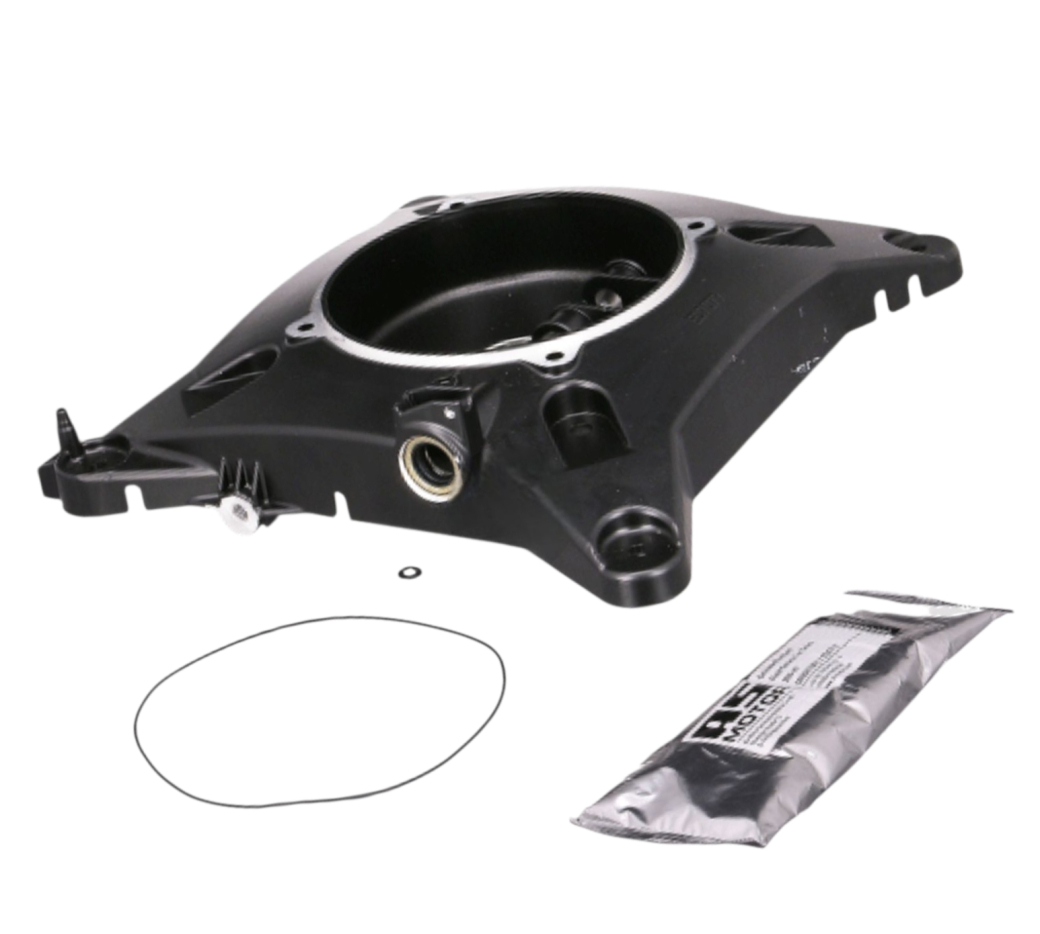 Getriebeflansch inkl. Lager, Dichtring und Rundschnurring mit Fließfett