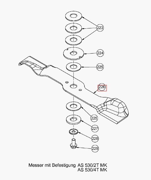 Original Messer AS 480 2T und 4T AS-Motor Messbalken Mäher Rasenmäher Allmäher