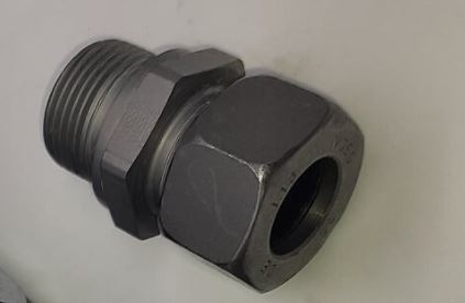 Gerade Einschraubverschraubung GE15LR 1/2" Ø M22x1,5mm Doppelnippel 15L auf 1/2" mit Schneidring und Überwurfmutter