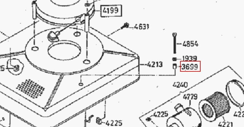 Distanzhülse zur Befestigung der Motorabdeckung