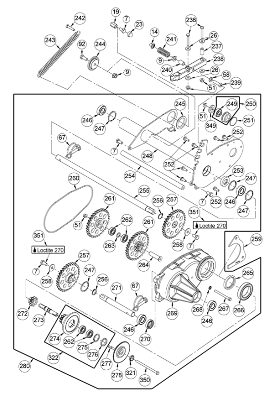 Passfeder für Radantrieb AS 63 2T, 4T Honda sowie 4T Briggs & Stratton