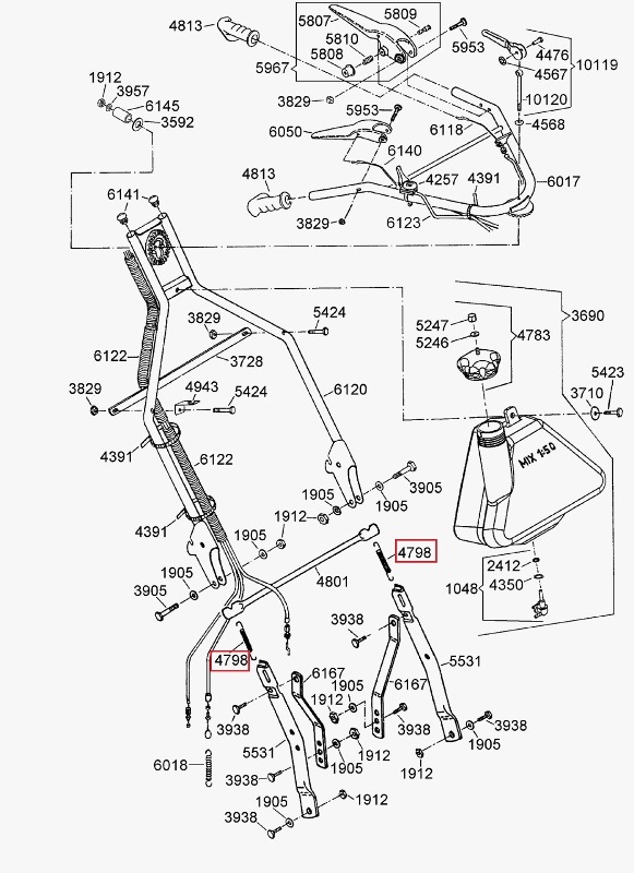 Zugfeder für Lenkholm und Keilriemenspanner