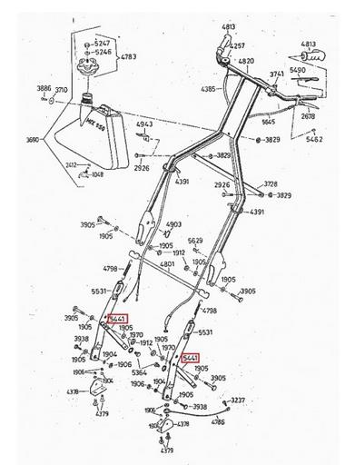 Unterholmstütze AS 53 B2 Stütze für den Holm