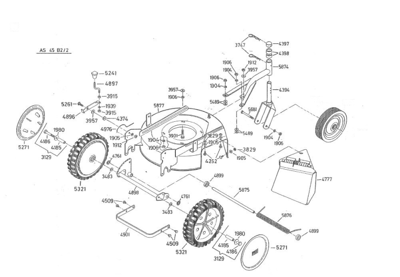 Vorderrad AS 45 B2/2 und B2/3 Baujahr ab 1993, Rad m. Scheiben + Schraube
