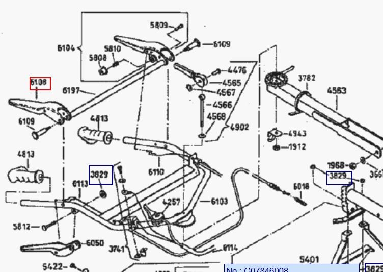 Handhebel AS21,AS22,AS26,AS27,AS28 oben rechts