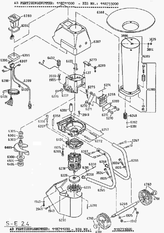 Spannstift für Samix Gartenhäcksler Rapido S-E 2.5 und 2.5