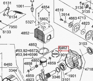 Halbtrapez Kolbenring und Rechteckring für Kolbendurchmesser 53,92mm
