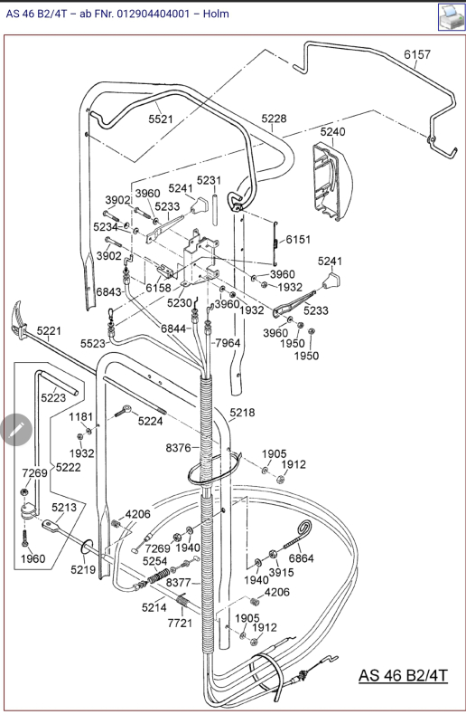 Gaszug AS Motor Profi Rasenmäher AS 46 B2/4T