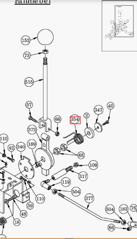 Hebelfeder am Fahrhebel AS 900, 910, 910/2 911, 915, Enduro