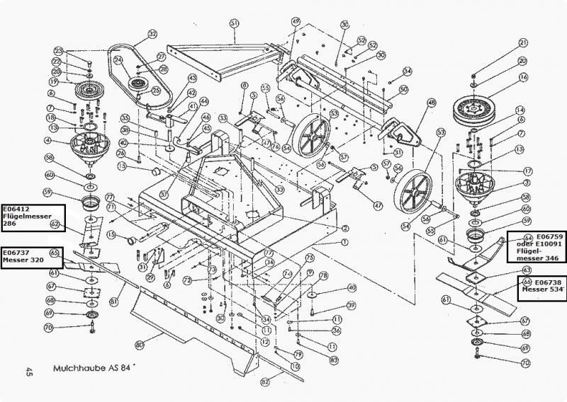 Flügelmesser 346 für AS Mulchmeister 84, 84/LB, 84/2LB, 102 Nachbaumesser 30-723