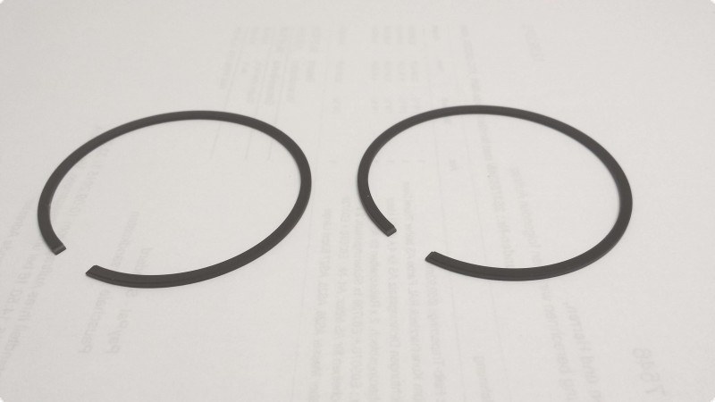 1 Satz (2 Stück) Halb-Trapezringe AS Mäher Motor Kolbenringe Ringe Kolben Ø60,05mm AS26, AS53, AS28, usw.