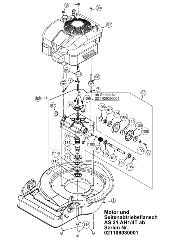 Haltebügel für Rillenkugellager passend für AS 53 4T und AS 21 AH1 4T / B&S 4T
