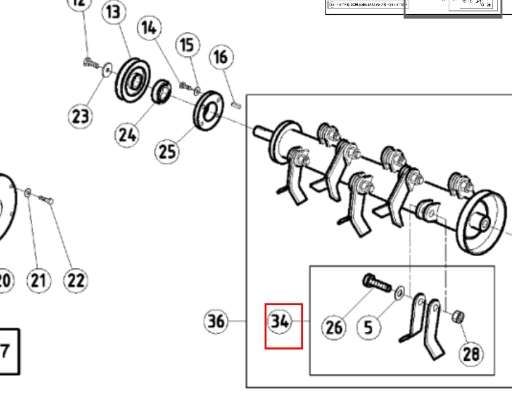 Schlegelmesserset 2 Stück mit Befestigungsschraube und Mutter AS 700, AS 557 SM, AS 570 SM