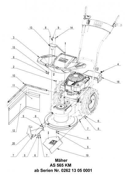 Schmutzfänger hinten, AS Kreiselmäher 565, 620, 560 Schutzplane, Plane, Schutztuch AS Mäher
