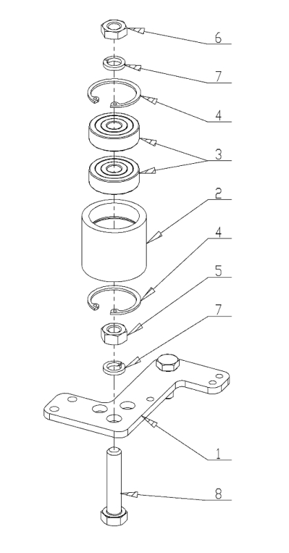 Doppelspannrolle für Radantrieb AS 625 Kreiselmäher