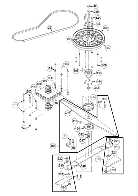 Riemenscheibennabe für AS Aufsitzmäher AS Sherpa 915, 920 und 940