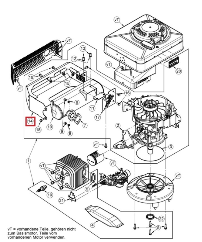 Abdeckung für den Katalysator bei den 4 Rad Mähern Vierrad AS 53 510 45 480 530 2T AS Motor Mäher