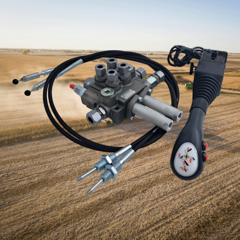 Hydraulik Steuergerät 50 L/Min für Frontlader, Funktion ew/dw wählbar, inkl. Verschraubungen