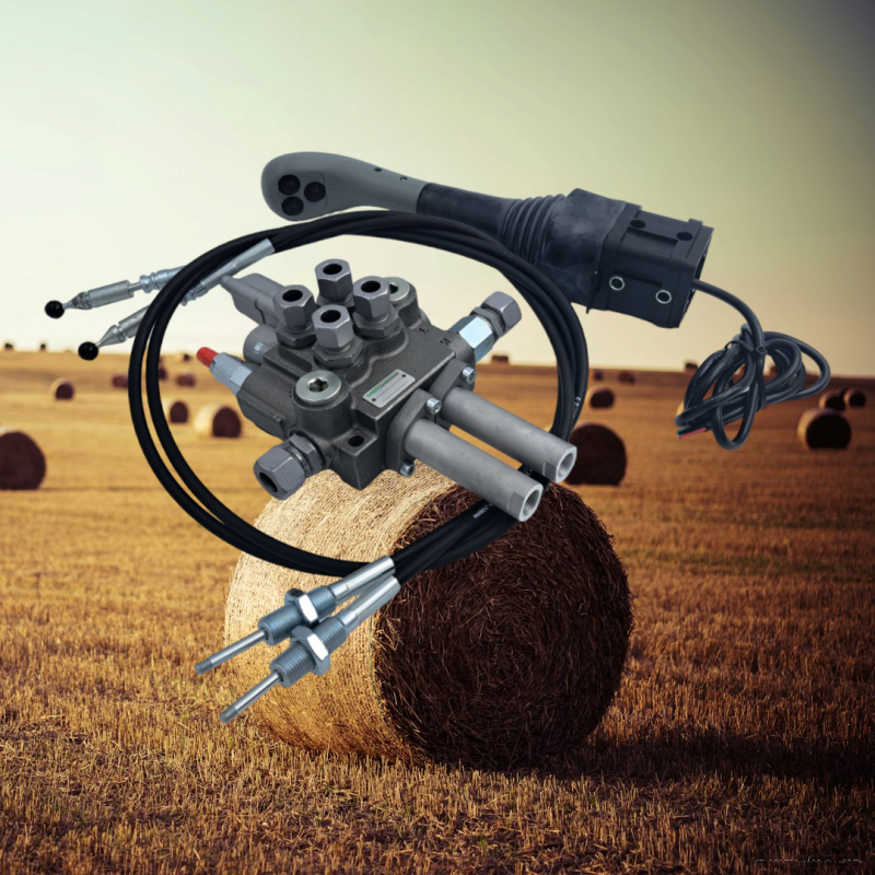 Hydraulik Steuergerät 50 L/Min für Frontlader, Funktion ew/dw wählbar, inkl. Verschraubungen