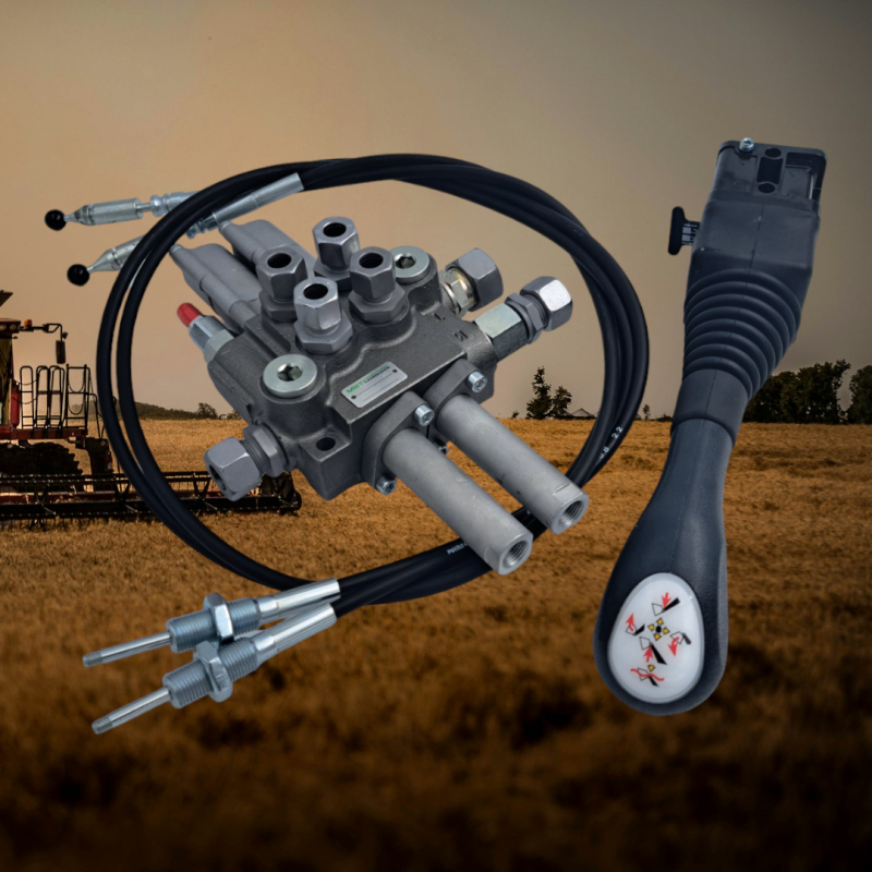 Hydraulik Steuergerät 50 L/Min für Frontlader, Funktion ew/dw wählbar, inkl. Verschraubungen