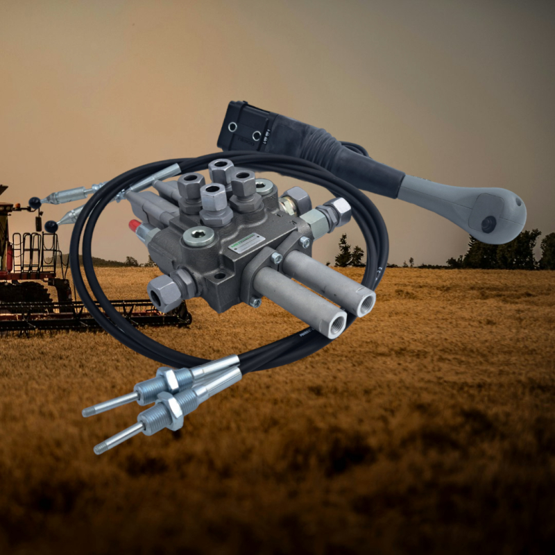 Hydraulik Steuergerät 50 L/Min für Frontlader, Funktion ew/dw wählbar, inkl. Verschraubungen