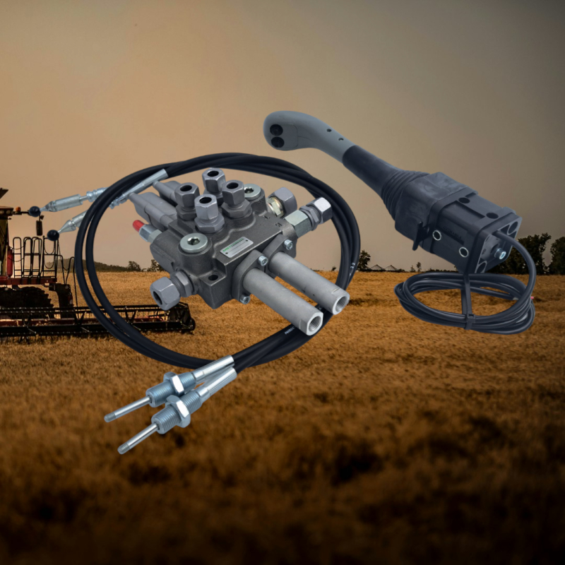 Hydraulik Steuergerät 50 L/Min für Frontlader, Funktion ew/dw wählbar, inkl. Verschraubungen