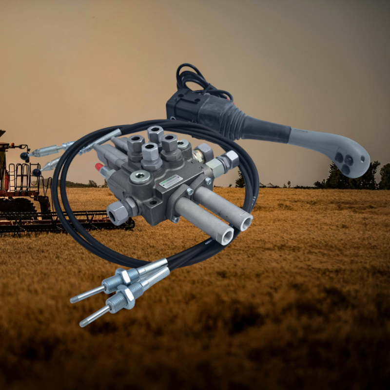 Hydraulik Steuergerät 50 L/Min für Frontlader, Funktion ew/dw wählbar, inkl. Verschraubungen