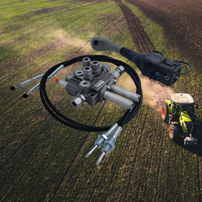 Hydraulik Steuergerät 50 L/Min für Frontlader, Funktion ew/dw wählbar, inkl. Verschraubungen