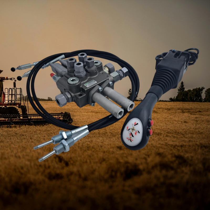 Hydraulik Steuergerät 50 L/Min für Frontlader, Funktion ew/dw wählbar, inkl. Verschraubungen