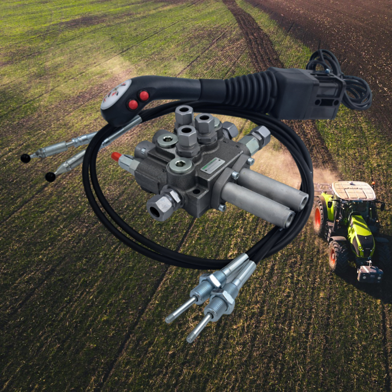 Hydraulik Steuergerät 50 L/Min für Frontlader, Funktion ew/dw wählbar, inkl. Verschraubungen