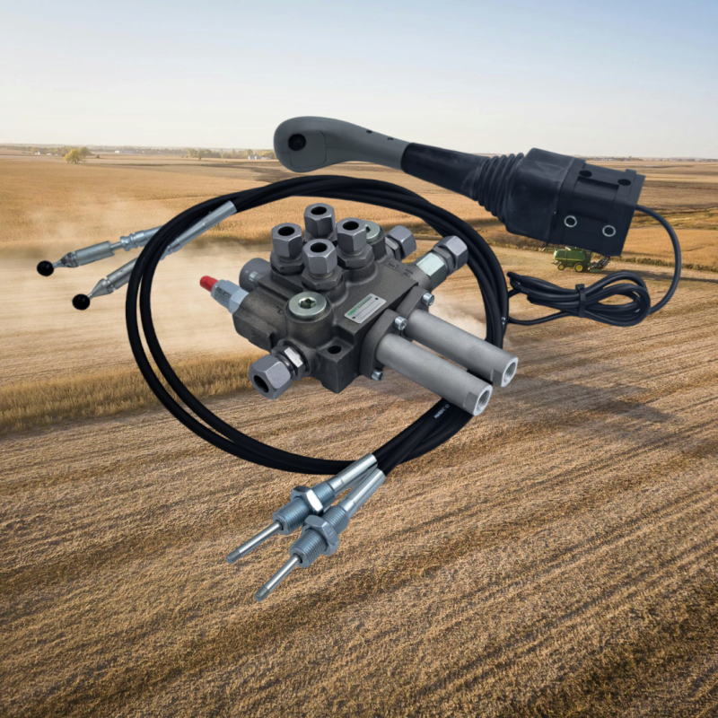 Hydraulik Steuergerät 50 L/Min für Frontlader, Funktion ew/dw wählbar, inkl. Verschraubungen