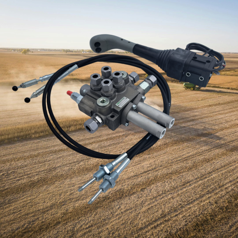 Hydraulik Steuergerät 50 L/Min für Frontlader, Funktion ew/dw wählbar, inkl. Verschraubungen