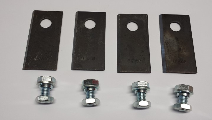 4 Stück als kompletter Satz *Original AS Motor* 560 KM, AS 565 KM Messer-Klingen für Kreiselmäher inkl. Schrauben
