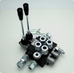 Steuerventil Hydraulikventil P40 2-fach Holzspalter Hydraulik Steuergerät Frontlader mit 15 L Pheripherie