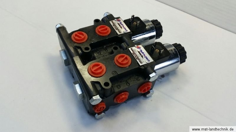 Hydraulik Umschaltventil Ventil 8/3 Wege 12 Volt 3/8" 50 l/min Holzzange Rotator Frontlader 2x 6/2 Wegeventil