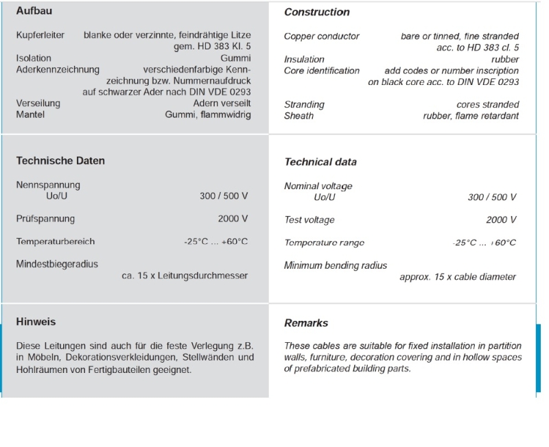 Kabel Leitung 3 adrig für den elektrischen Anschluss der 6/2 Wegeventile