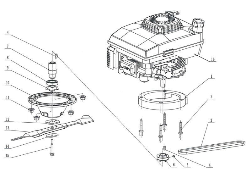 AS Motor Messerbalken Messer Mulch-Rasenmäher AS 460 Clip A