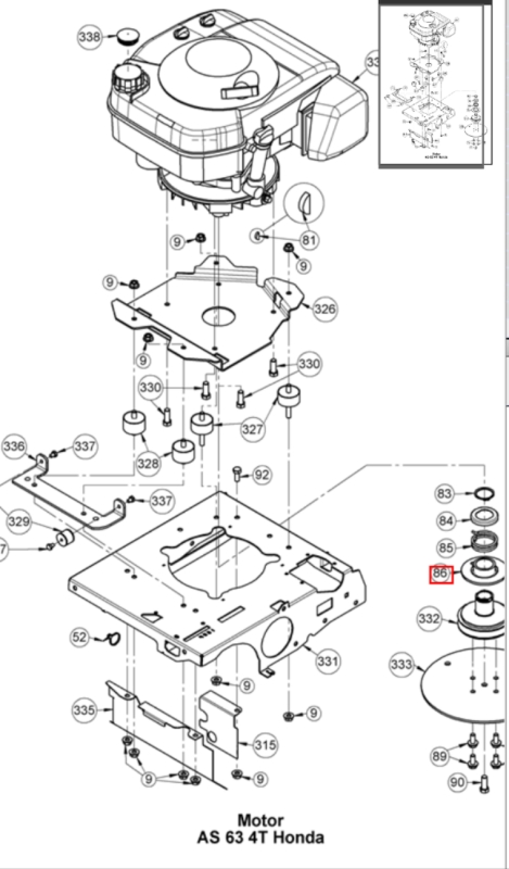 Varioscheibe AS 63 Honda, Easystart B&S Motor und AS 62