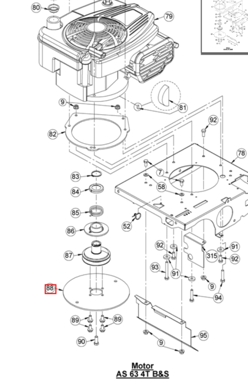 Schwungscheibe AS 63 Easystart, Honda und B&S
