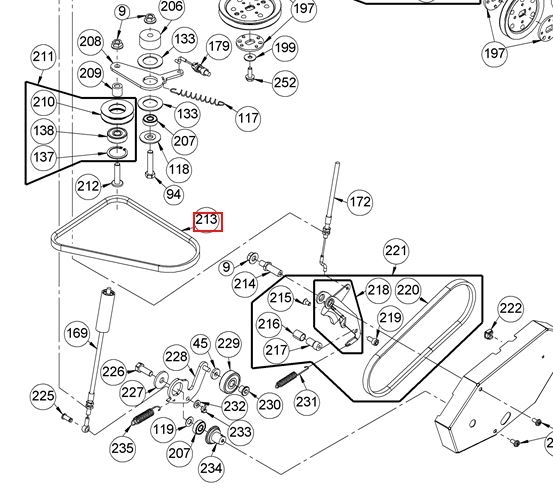Keilriemen Antrieb zw. Motor und Getriebe oben AS 63 Honda, 2-Takt Easystart und B&S Motoren, Optibelt