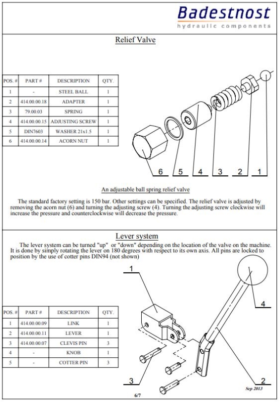 Holzspalterventil 80L 300bar Kick Out Steuerventil Handhebelventil Holzspalter Hydraulik Steuergerät Hydraulikventil