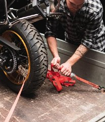 Spanngurt, Zurrgurt, Gurtklemme Quickloader TBS 250/500kg 4m x25mm rot