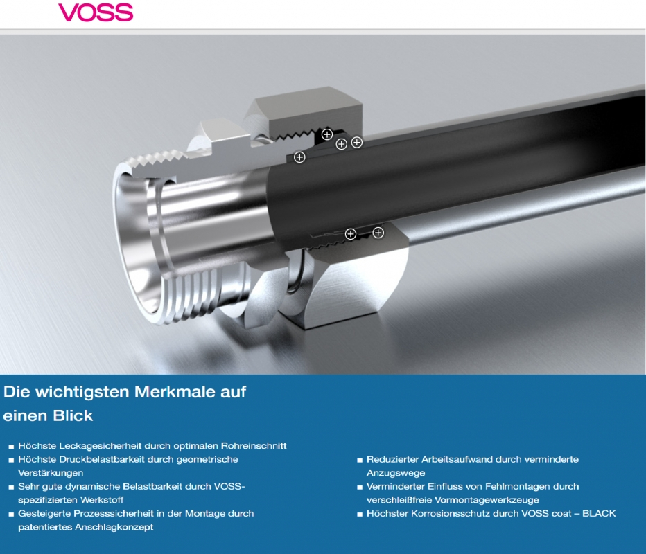 EVW18LOMD, Einstellbare W-Verschraubung Rohransatz vormontiert, ohne Überwurfmutter und Schneidring