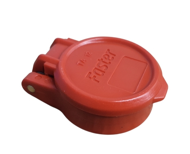 Faster Staubschutzkappe Rot für BG3 Kupplungen Kupplungmuffe Klappdeckel mit Arretierung