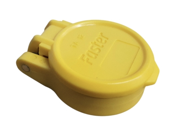 Faster Staubschutzkappe Gelb für BG3 Kupplungen Kupplungmuffe Klappdeckel mit Arretierung